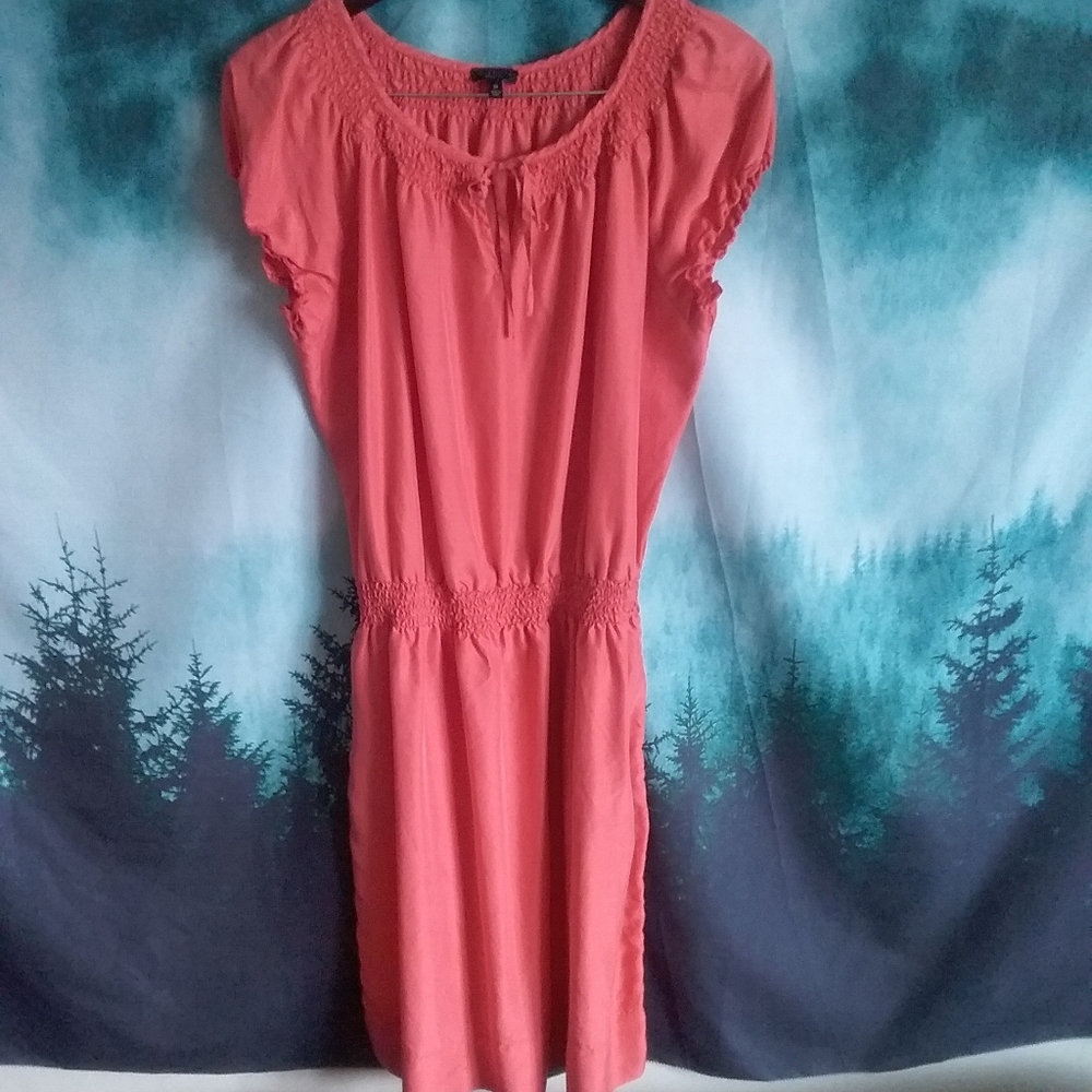 Talbots Peachy Pink Knee Length Dress